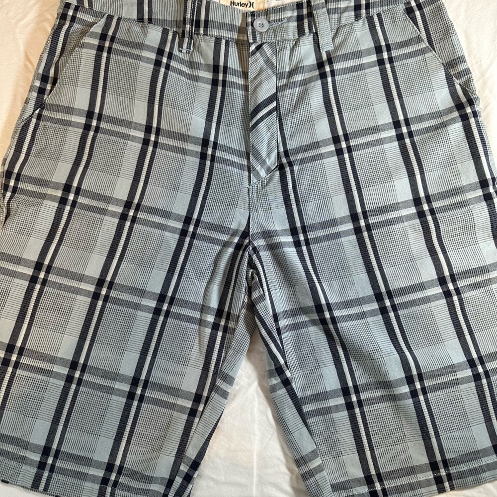 Hurley Blue Plaid Men’s Walking Short Size 32